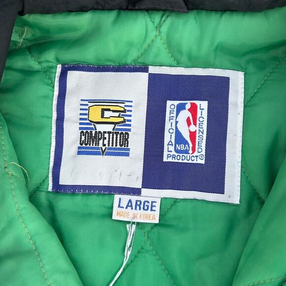 Vtg 90s Boston Celtics starter style puffer jacket size large - Picture 3 of 8
